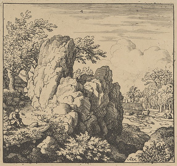 The Large Rock mid-17th cent-Allart van Everdingen , Poster Print Wall Art