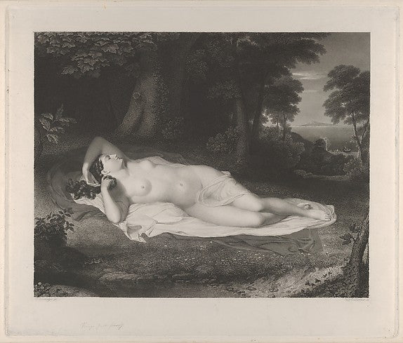 Ariadne 1834-Asher Brown Durand, After John Vanderlyn , Poster Print Wall Art