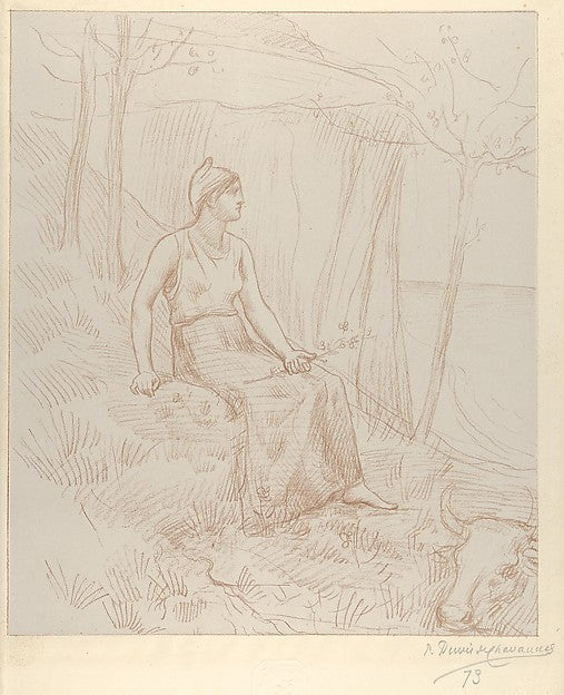 Normandy October–December 1893-Pierre Puvis de Chavannes,16x12"(A3) Poster
