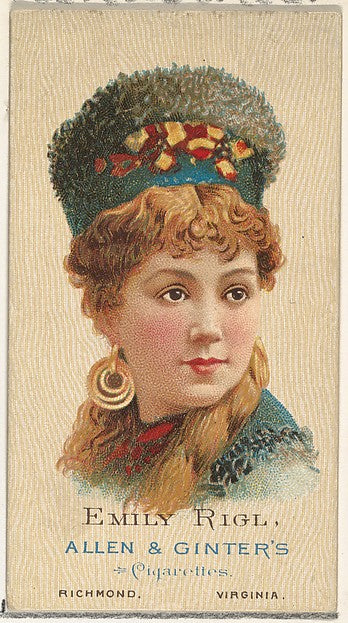:Emily Rigl from Cigarettes Series 2 for Allen & Ginter Ciga-16x12"(A3) Poster