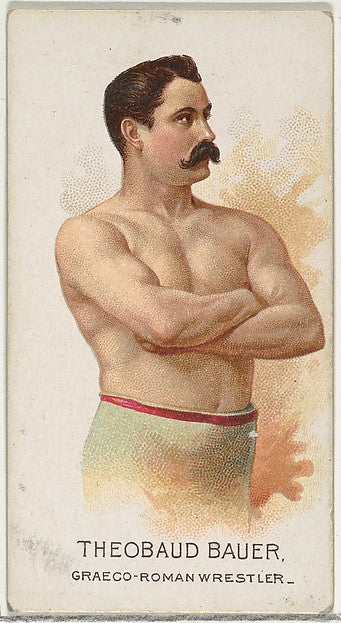 :Theobaud Bauer Greco-Roman Wrestler from World's Champions -16x12"(A3) Poster
