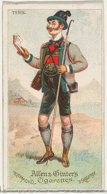 :Tyrol from World's Dudes series for Allen & Ginter Cigarett-16x12"(A3) Poster