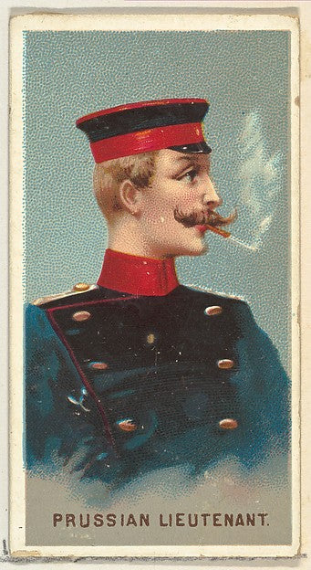 :Prussian Lieutenant from World's Smokers series for Allen &-16x12"(A3) Poster