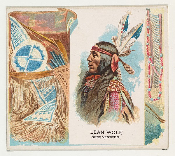 :Lean Wolf Gros Ventres from the American Indian Chiefs seri-16x12"(A3) Poster