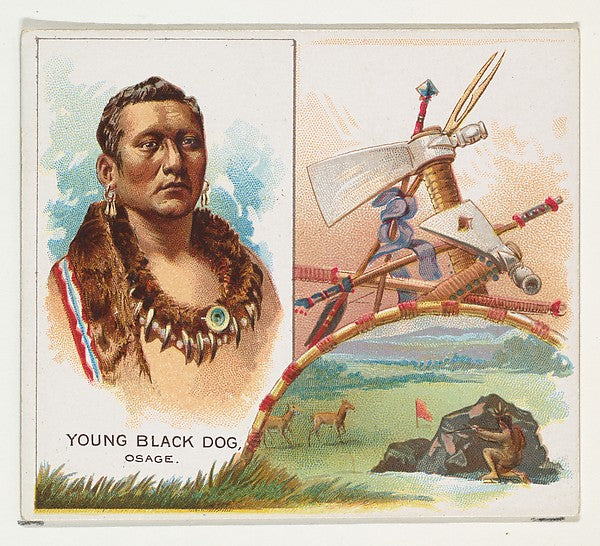 :Young Black Dog Osage from the American Indian Chiefs serie-16x12"(A3) Poster
