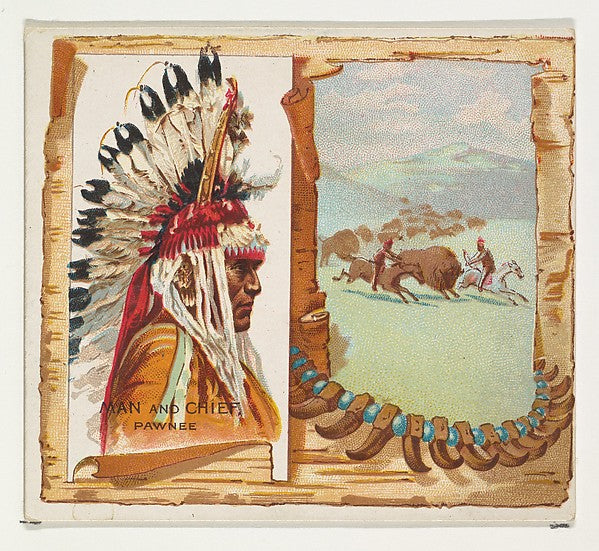 :Man and Chief Pawnee from the American Indian Chiefs series-16x12"(A3) Poster