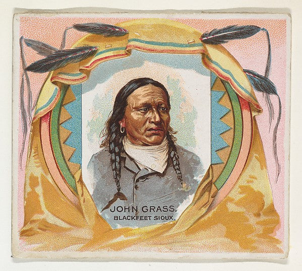 :John Grass Blackfeet Sioux from the American Indian Chiefs -16x12"(A3) Poster