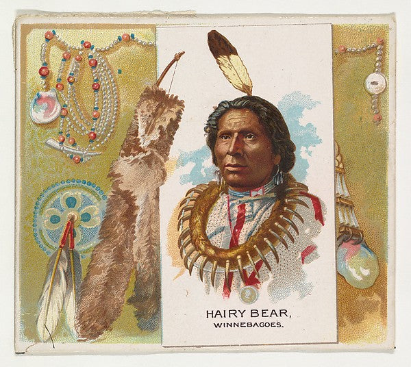 :Hairy Bear Winnebagoes from the American Indian Chiefs seri-16x12"(A3) Poster