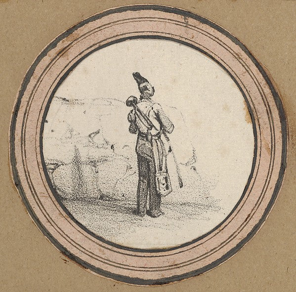 Victor Adam - Standing man viewed from the back mid–19th centu, Poster Print Wall Art