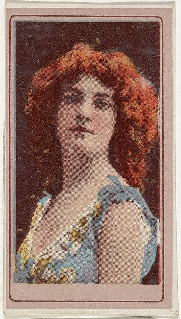 :Actress with fiery red hair from the Actresses series issue-16x12"(A3) Poster