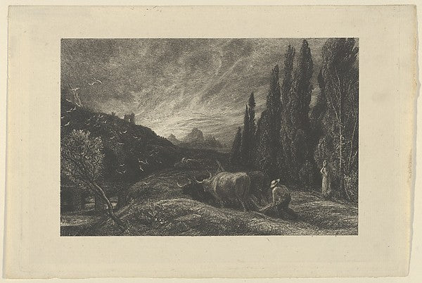 The Early Ploughman or The Morning Spread Upon the Mountains, Poster Print