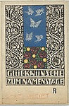 Ornament Card with Butterflies 1907-Anonymous, Austrian, Vien, Poster Print