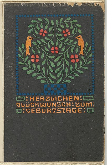 Gustav Kalhammer Vienna) - Happy Birthday 1907, Poster Print Wall Art