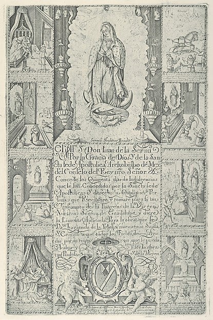 Indulgence for donation of alms towards the building of a Chur, Poster Print Wall Art