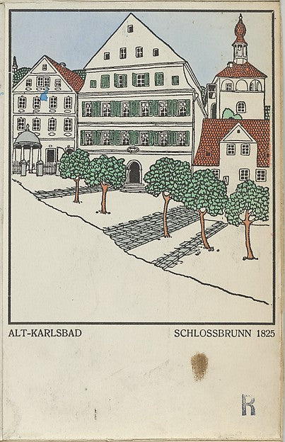 Alois Leupold-Löwenthal - Old Karlsbad - Castle Spring 1825 190, Poster Print Wall Art