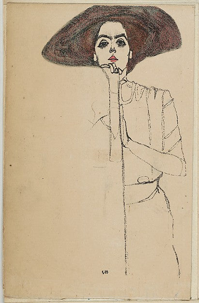 Portrait of a Woman 1910-Egon Schiele ,16x12"(A3)Poster