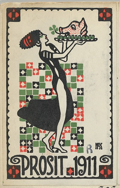 New Years Card: Cheers 1911 1910-Hans Kalmsteiner , Poster Print
