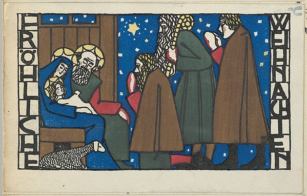 Merry Christmas 1910-Fritz Zeymer ,16x12"(A3)Poster