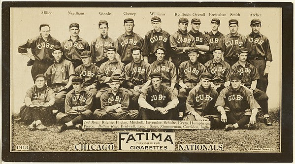 Chicago Cubs National League from the "Baseball Team" series, Poster Print Wall Art