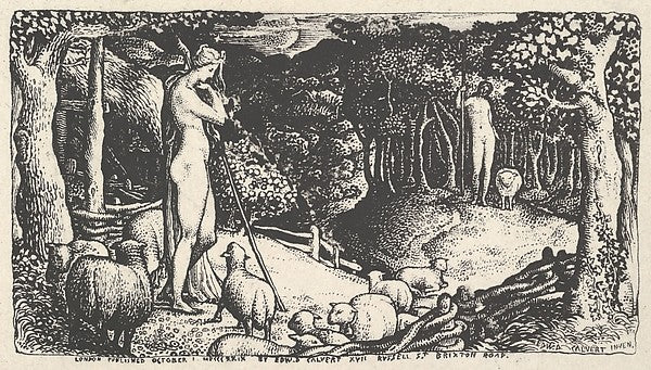 Ideal Pastoral Life 1829-Edward Calvert ), Poster Print Wall Art