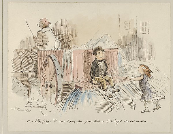 Boy O don't I pity them poor Nobs in Carriages this hot weath, Poster Print Wall Art