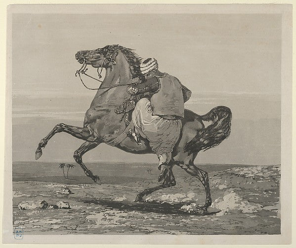 Turk Mounting His Horse 1824-Eugène Delacroix, Poster Print Wall Art