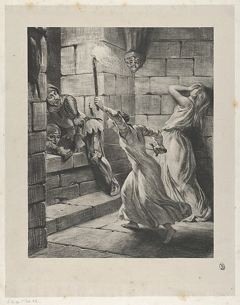The Sister of Duguesclin 1829-Eugène Delacroix,16x12"(A3) Poster