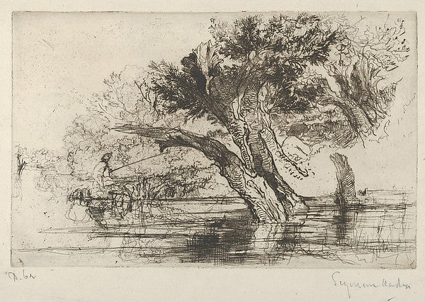 Sir Francis Seymour Haden:Penton Hook 1864-16x12"(A3) Poster