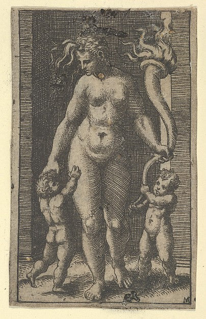 Venus attended by cupids c1500–1534-Marcantonio Raimondi c148,16x12"(A3) Poster