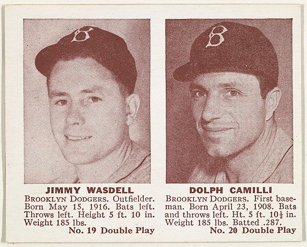:Jimmy Wasdell Dolph Camilli-16x12"(A3) Poster