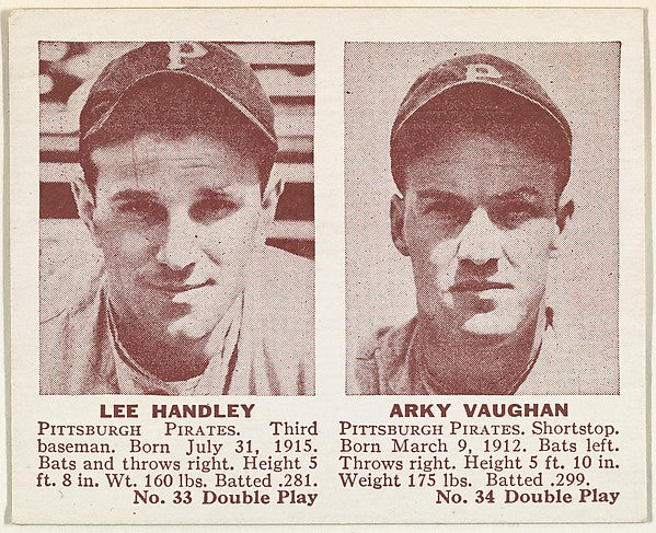 :Lee Handley Arky Vaughan-16x12"(A3) Poster