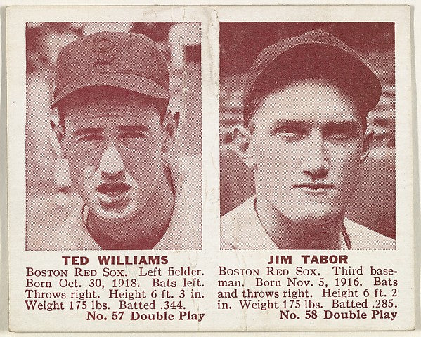:Ted Williams Jim Tabor-16x12"(A3) Poster