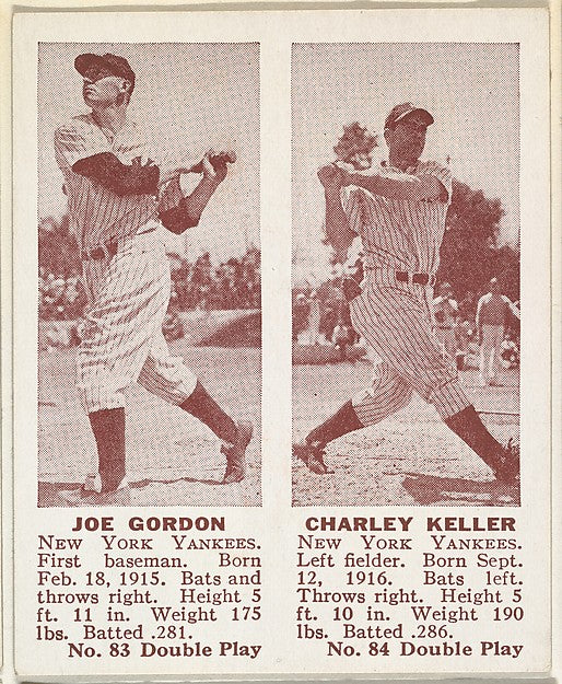:Joe Gordon Charley Keller-16x12"(A3) Poster