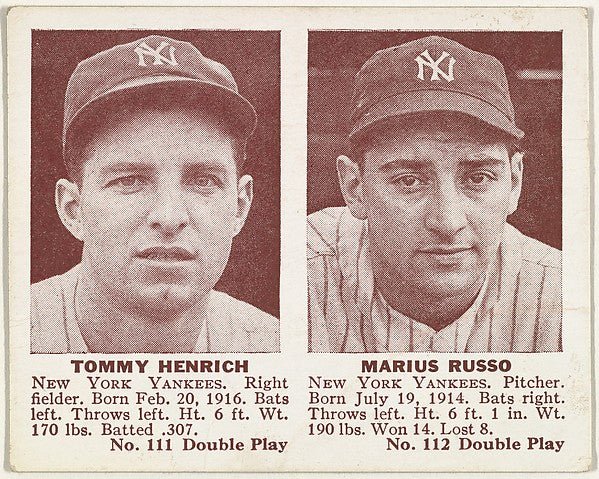 :Tommy Henrich Marius Russo-16x12"(A3) Poster