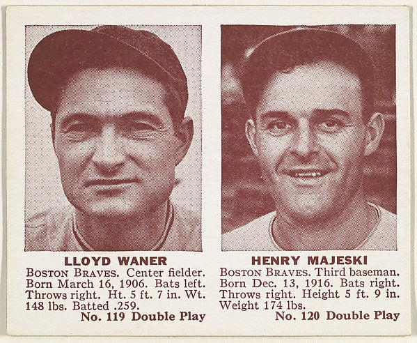 :Lloyd Waner Henry Majeski-16x12"(A3) Poster