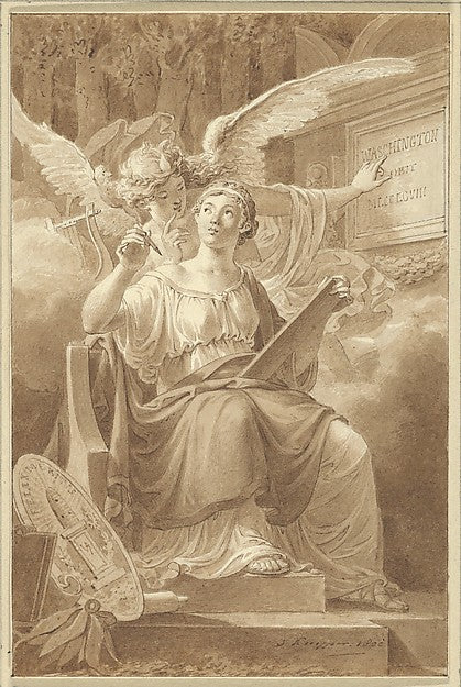 Jacques Kuyper:Allegory on the Death of George Washington 18-16x12"(A3) Poster