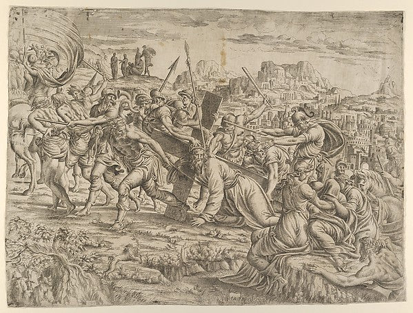 Carrying of the Cross 1544-Jean Mignon, after Luca Penni, Poster Print Wall Art