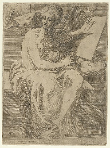 A Sibyl 1540–45-Antonio Fantuzzi, After Francesco Primaticcio,16x12"(A3) Poster