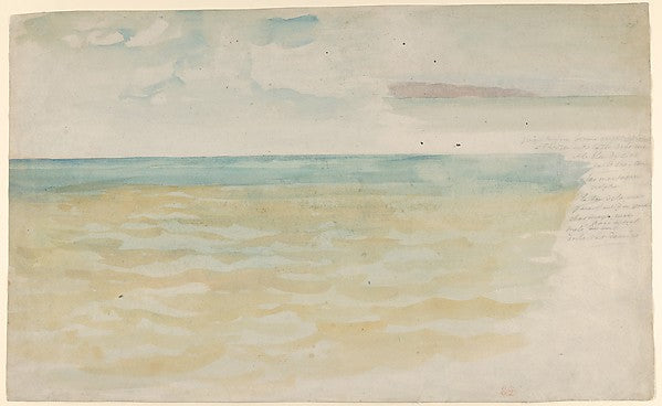 The Sea at Dieppe c1852–54-Eugène Delacroix, Poster Print Wall Art