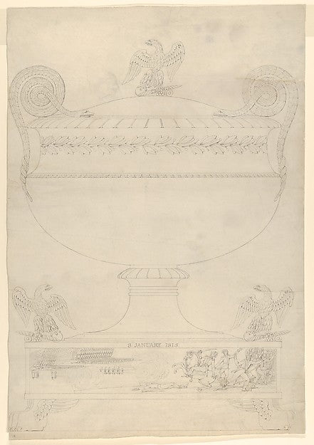 Design for a covered vase c1815–17-Thomas Fletcher,Sidney Gar, Poster Print