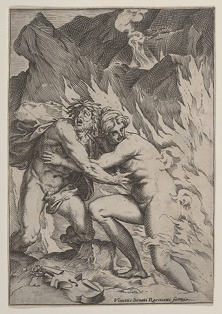 Orpheus and Eurydice c1590–95-Agostino Carracci, Poster Print Wall Art