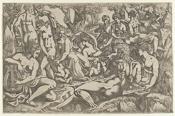 The Muses at the Foot of Mt. Parnassus 1540–45-Antonio Fantuzz, Poster Print Wall Art