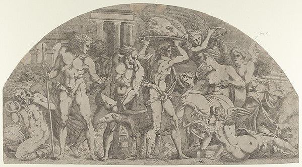 Meleager Bringing the Boar's Head to Atalanta 1540–45-Antonio, Poster Print Wall Art