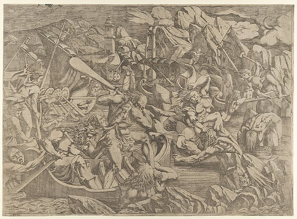 Revenge of Nauplins 1540–45-Antonio Fantuzzi, After Rosso Fior,16x12"(A3) Poster