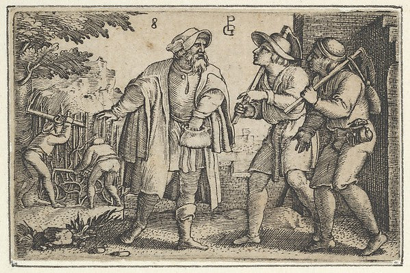 Georg Pencz:The Parable of the Father and His Two Sons in th-16x12"(A3) Poster