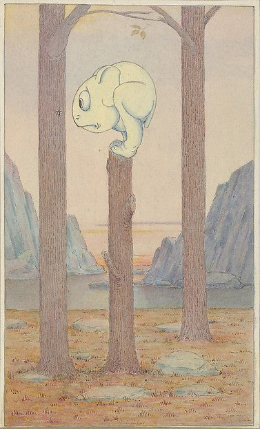 Herbert E. Crowley :The "Wiggle Much" Creature on a Tree Stu-16x12"(A3) Poster