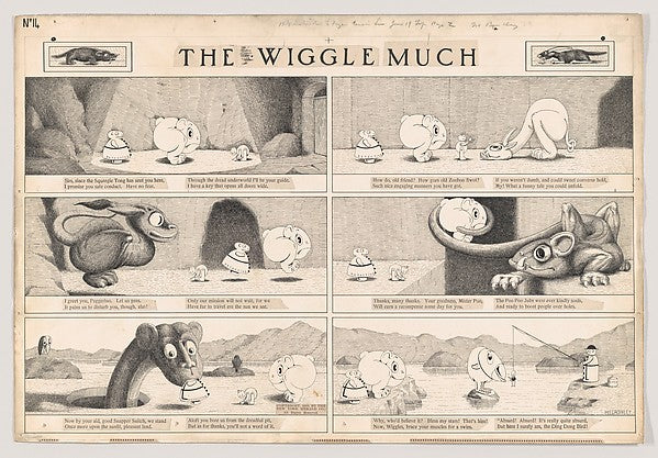 Herbert E. Crowley :Dummy for "The Wiggle Much" Comic Strip -16x12"(A3) Poster