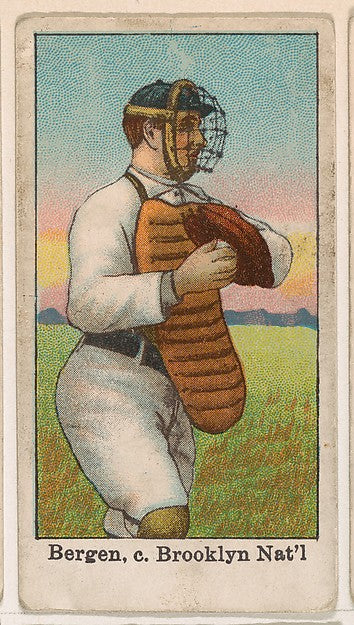 :Bergen Catcher Brooklyn National League from the 50 Ball Pl-16x12"(A3) Poster