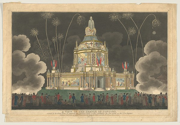 A View of the Temple of Concord Erected in the Green Park to,16x12"(A3)Poster