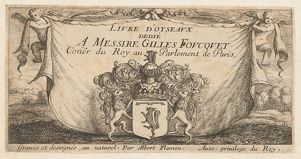 Title Page: Livre d'Oyseaux 1655–1660-Albert Flamen , Poster Print